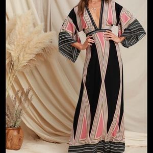 Boho Print Maxi Dress, Never Worn
